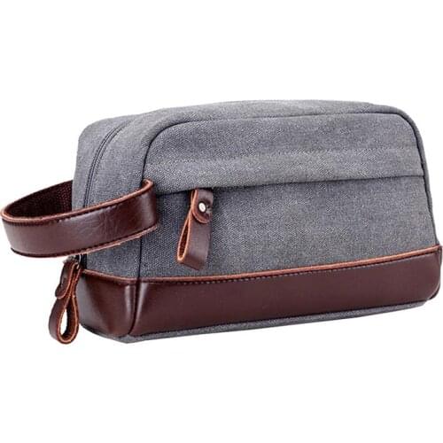Coofit 1pc Unisex Toiletry Bag Fashion Canvas Creative Retro Toiletry Pouch Clutch Bag Cosmetic Bag Travel Organizer For Outdoor