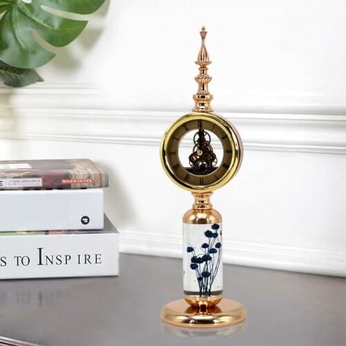 European retro clock pendulum floor clock mechanical pedestal clock American silent clock home decoration