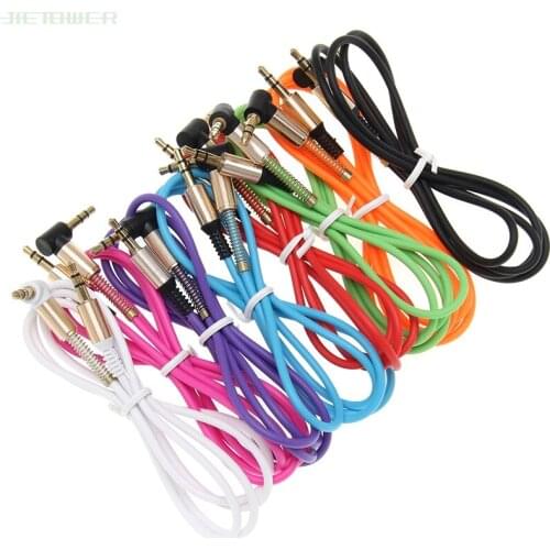 Good quality 3.5mm Connector Audio Cable For iPhone Car Headphone Speaker Wire Line Aux Cord Bend-to-Straight Line 100pcs/lot