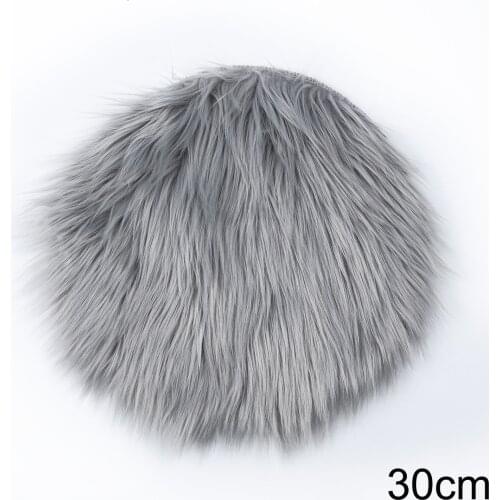 Faux Fur Rug Home Bedroom Mat Sofa Chair Desk Pad Round Carpet Plush Imitation Australian Wool Carpet Floor Mat