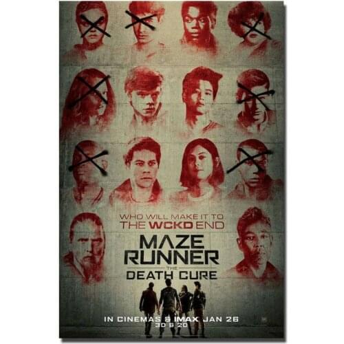 Maze Runner The Death Cure Movie Silk Fabric Wall Poster Art Decor Sticker Bright