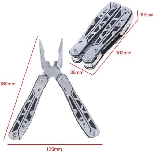 Mini Multifunction Combination Folding Pliers Tool with Screwdriver Set and Hand Polished Surface Treatment for Camping Outdoors