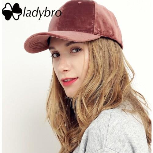 Ladybro Fashion Brand Cap Women Dad Hat Men Velvet Baseball Cap Autumn Hat Cap Pink Hat Casual Unisex Black Snapback Bone Female