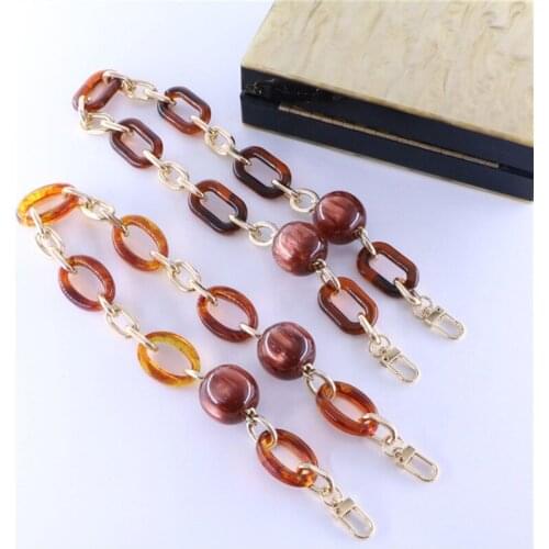 Fashion resin and metal decorative metal shoulder bag chain