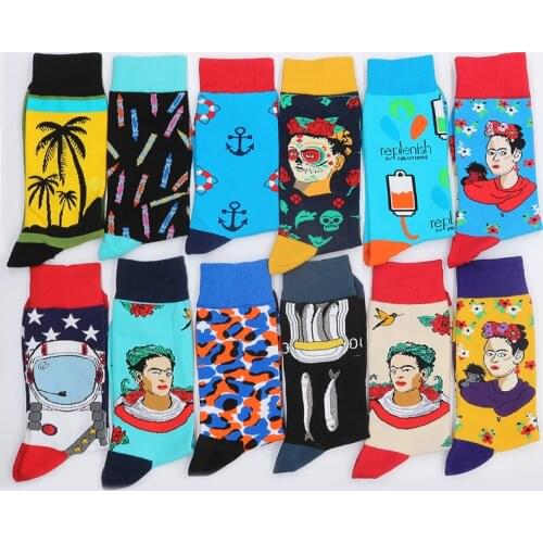Mens Cotton Socks Art Gifts Funny Womens Winter Sock Set Christmas Print Warm From The Factory Dropshipping Contact Us