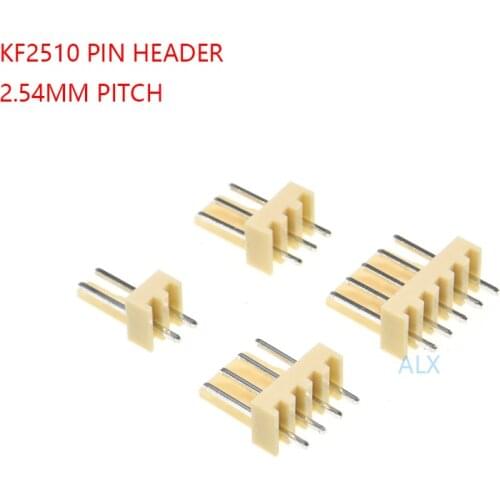 50pcs 2510-A KF2510 connector 2.54MM PITCH MALE pin header 2P/3P/4P/5P/6P/7P/8P/9P/10P/11P/12P Straight needle FOR PCB 2.54MM