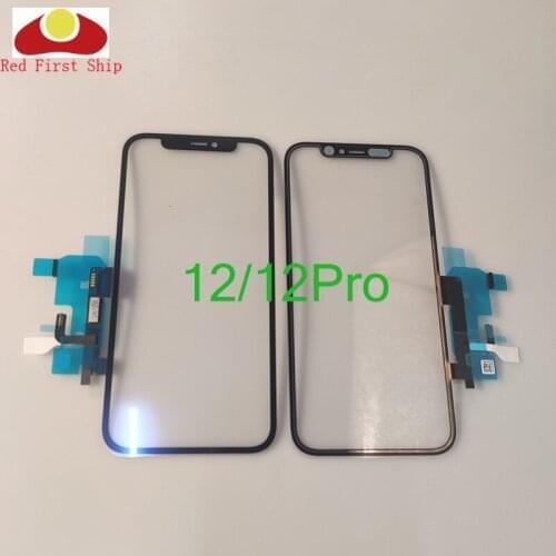10Pcs/Lot For iPhone 12 Touch Screen Digitizer Panel Front Outer Glass Lens For iPhone 12 Pro LCD Touch Sensor With OCA Glue