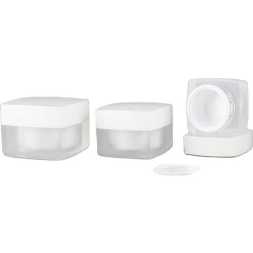 15G frosted square shape plastic acrylic jar pot tin hyaluronic eye cream serum essence moisturizer skin care cosmetic packing
