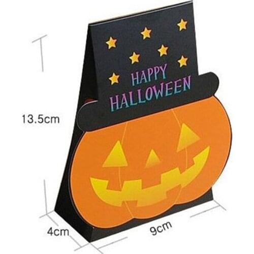 20pcs Mini Happy Halloween Pumpkin Candy Boxes Paper Gift Box Trick or Treat Candy Boxes