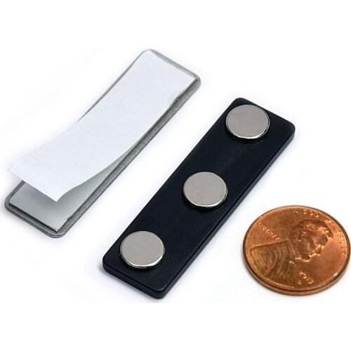 30pcs/lot wholesale black Magnetics Name Badge Magnets Made of Neodymium Magnets 3MAG