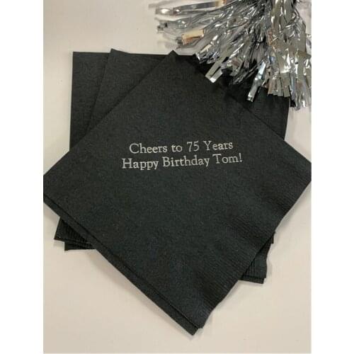 50pcs Personalized Napkins Printed Customed Napkins Cocktail Beverage Paper Birthday Party Monogram Custom Luncheon Avail