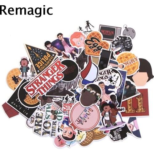 65pcs Stranger Things Cartoon scrapbooking Stickers packs Waterproof Skateboard Suitcase Guitar Graffiti decals pasters Kid Toy