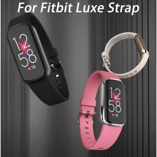 Smart Watch Accessories For Fitbit Luxe Soft Silicone Band Replacement Wristband Smart Watch Band For Fitbit Luxe Bracelet