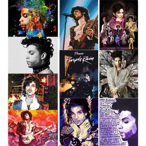 5D DIY diamond Painting Prince Purple Rain Full drill Diamond embroidery Mosaic Cross Stitch Needlework Paintings Home Decor