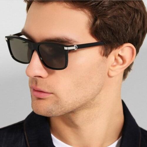 AOZE 2020 Luxury Mens new TR polarized sunglasses square sunglasses High Quality classic driving Anti-glare sunglasses UV400