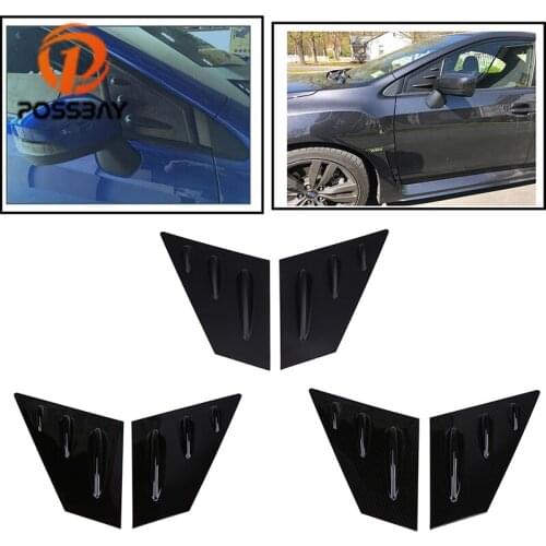 POSSBAY Car Side Window Louvers Quarter Side Air Intake Decoration Vent Black for Subaru Impreza Sedan (GJ) 2012 2013 2014 2016