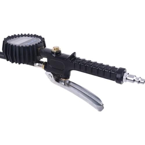 Car Digital Tire Inflator with Pressure Gauge Dual Head Air Chuck 32cm 12" Hose M89B