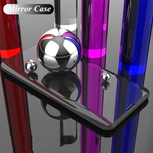 VIVO V15 Pro Case Plating Leather Holder Mirror Flip Stand Cover For VIVO V15 Phone Case Fundas