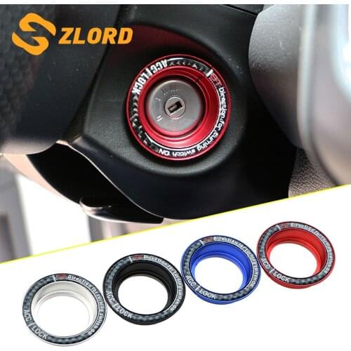Zlord Car Ignition Key Switch Ring Trim Key Hole Circle Sticker for Ford Focus 2 3 4 MK2 MK3 MK4 Kuga Escape Everest Mondeo