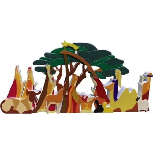 Men Under the Tree Religious Resin Ornaments Room Decoration Festival Figurine Decor Set Home Office Ornament Bedroom