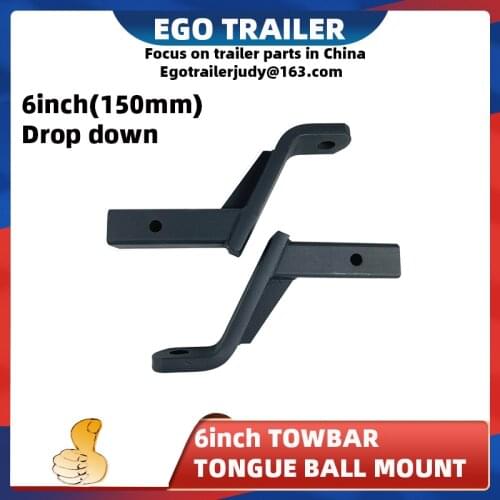 EgoTrailer 6inch Drop Towbar Tow Bar Ball Mount Tongue Hitch Trailer Car RV boat parts accessories