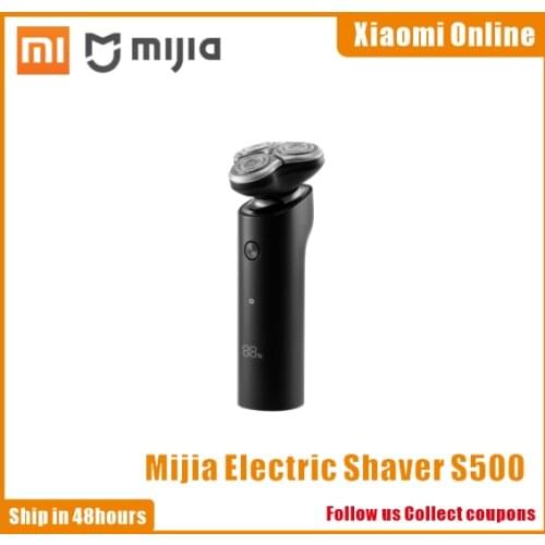Xiaomi S500 Electric Shaver S500 IPX7 Waterproof Men Razor Beard Trimmer 3 Head Dry Wet Dual Blade Comfy Clean With LED Display