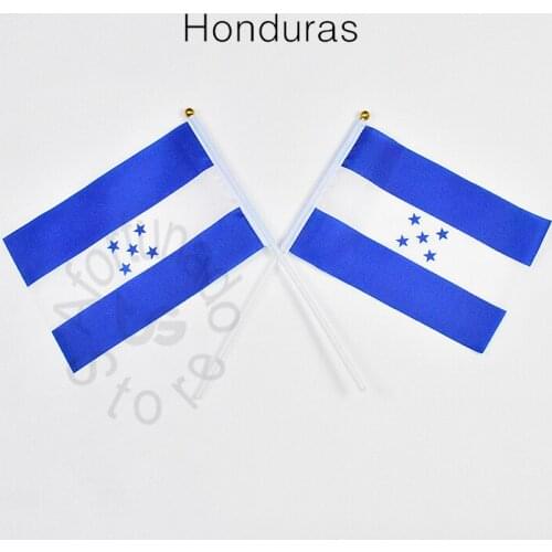 Honduras 14*21cm flag Banner meet Parade party hand waving National flag Home Decoration flag banner