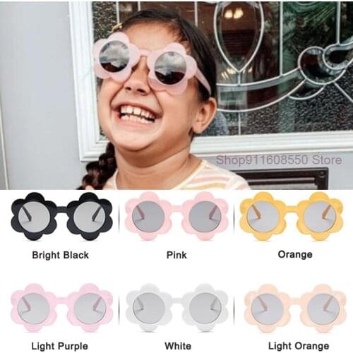 GOZLUGU Flower Kids Sunglasses Girls Boby Sun Glasses Summer Beach Children Eyewear Party Eyeglasses Gafas De Sol UV400 2021