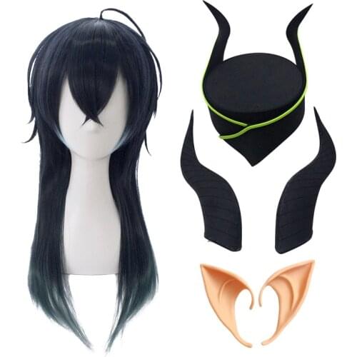 Game Twisted-Wonderland DIASOMNIA Malleus Cosplay Horns Hat Ears Wig Head Clip Headwear Hairwear Cosplay Props Accessories