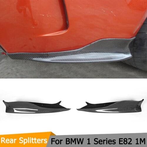 Carbon fiber Rear Lip Splitters Trim Canard Aprons Winglets for BMW 1 Series E82 E87 1M Coupe 2-Door 2007-2011 Mudguard Fenders