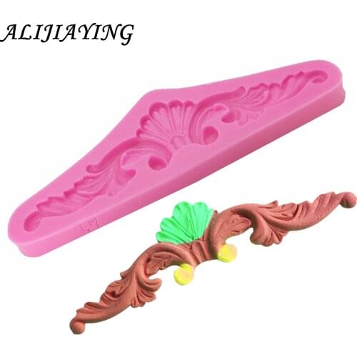 Vine shape lace Silicone Mold, Sugarcraft Cake Decorating Tools,Fondant Mold Border Cake Mould D0319