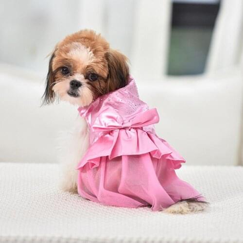 Cute Pet Puppy Small Dog Clothes Princess Bow Dress Skirt Spring Summer Clothes