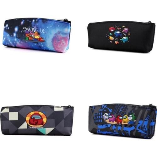 2021 New Among of Us Game Pencil Case Stationery Box Children Boy Bag Student Pencil Case Stationery Storage Bag Birthday Gift