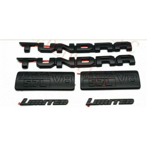 6PCS FOR 2014-2020 TUNDRA BLACKOUT EMBLEMS LIMITED OVERLAY KIT GENUINE OEM