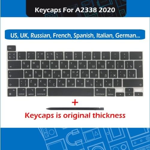 New Laptop A2338 AZERTY Keys Keycaps set For Macbook Pro Retina 13" M1 A2338 Key Cap Keyboard Repair Late 2020 EMC 3578