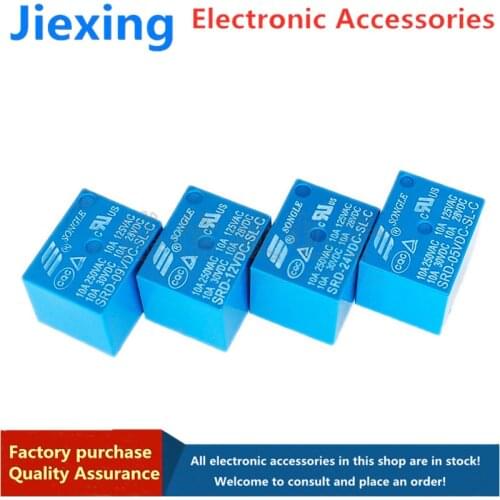 Songle Relay SRD-03V05V 06 09V12V 24VDC-SL-A/SL-C 10A 4/5 foot power relay