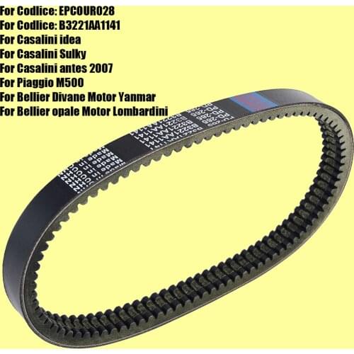 Drive Belt for Casalini idea Sulky antes Piaggio M500 Bellier Divane Motor Yanmar opale Motor Lombardini EPCOUR028 B3221AA1141