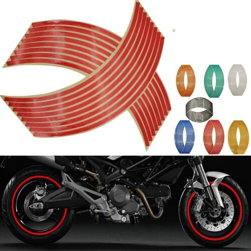 16Pcs Universal Waterproof Motorcycle Wheel Rim Reflective Stickers Moto Auto Decal For Suzuki sv 650 SV650 SFV650 TL1000