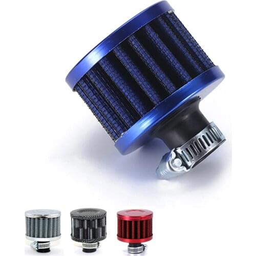 Universal Interface Motorcycle Oil Air Breather Filters 12mm Car Cone Cold Air Intake Filter Turbo Vent Crankcase Breather Jly24