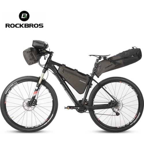 RockBros Rainproof Cycling Bag Mountain Road Bike Nylon Bag Handlebar Bag Front Frame Tube Bag Saddle Bag Bicycle Accessories