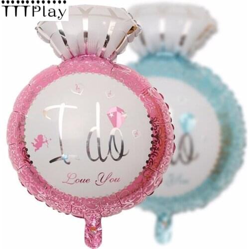 1pc Big Diamond Ring Foil Balloon Wedding Decoration Aluminium Balloon Engagement Valentines Day Party Decoration Supplies