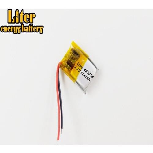 1pcs 3.7v Lithium Polymer Battery 381018 361020 361018 401018 80mah Bluetooth Battery