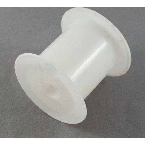 10pcs 35x42mm Plastic Spools Wheel White Empty Wire Bobbins Round for Beading Cord Strin Ribbon Jewelry Accessories Making F50