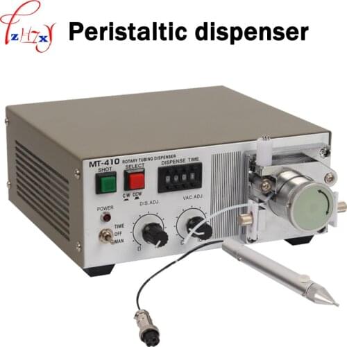 110/220V 30W 1PC Peristaltic glue dispenser machine MT-410 quick-drying glue liquid dispensing machine peristaltic glue machine