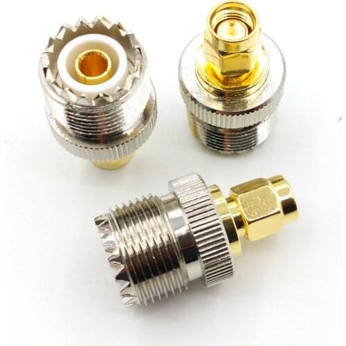 20PCS copper SO239 UHF female jack to SMA plug male RF ADAPTER