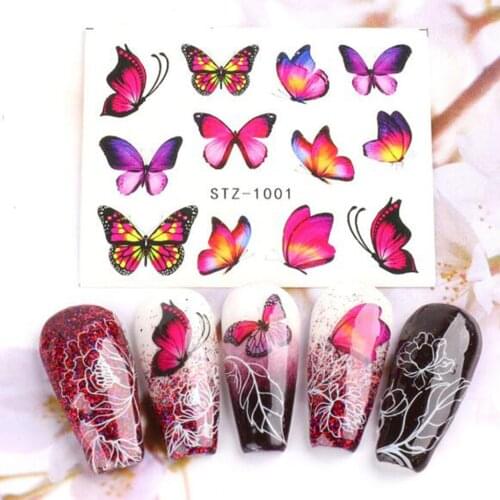 30 Pieces Nail Art Stickers Nails Decals 3D Butterfly Manicure Decorations