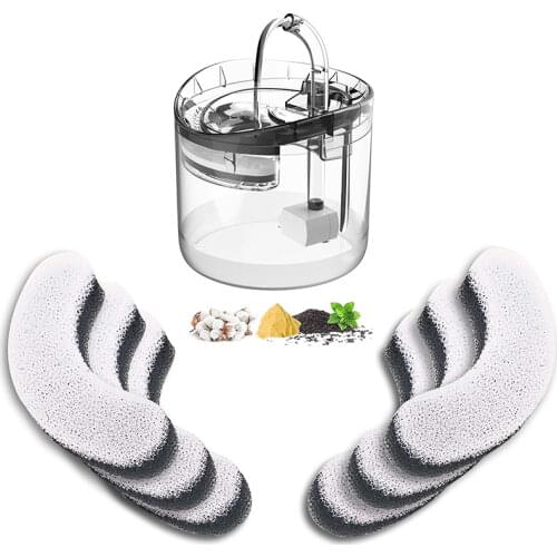 4/8/12PCS Cat Water Fountain Replacement Filters for WF050/WF060 Activated Carbon Filter for Pet Automatic Drinking Feeder Bowl