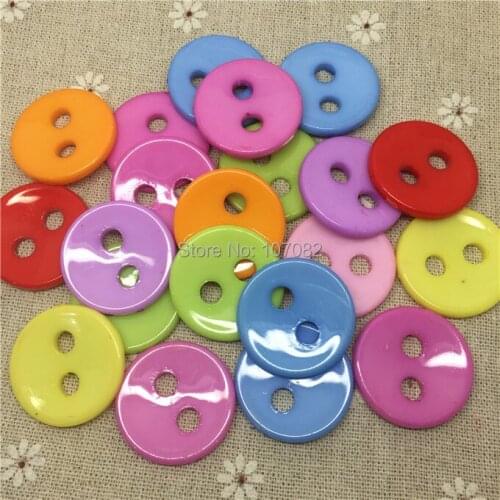 50pcs 28mm Mixed Round Buttons With Large Holes Button Sewing Accessories For Scrapbooking Decorations Cardmaking