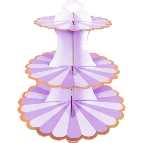 60% Hot Sale 3-Layer Round Cupcake Dessert Paper Stand Display Rack Foldable Birthday Wedding Party Decor Dessert Table Supplies