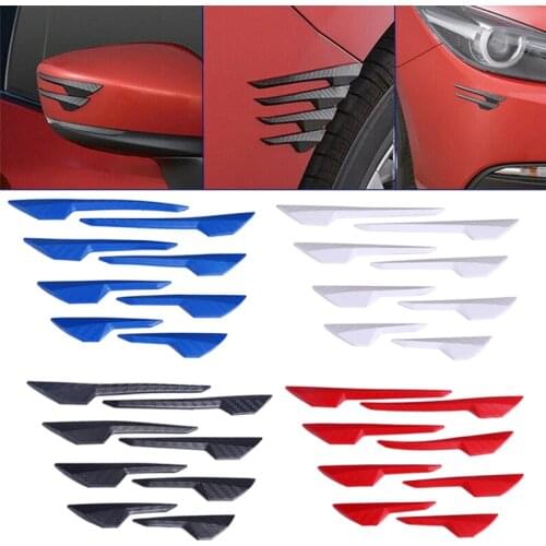 8pcs/Set PVC Car Edge Protector Strip Bumper Axe Shape Anti-Scratch Guard Sticker Fit for All Cars
